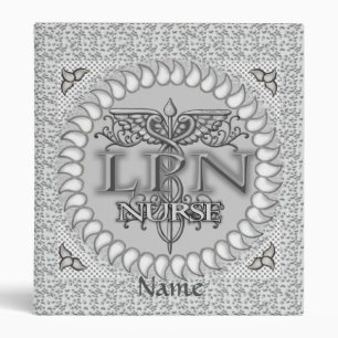Classeur Fancy Caduceus LPN infirmière