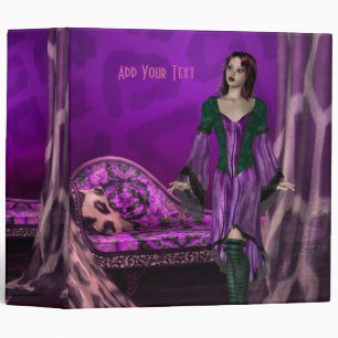 Classeur Fantaisie Art Fille Violette