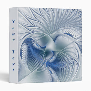 Classeur Fantaisie dynamique Abstrait Tons bleus Texte frac
