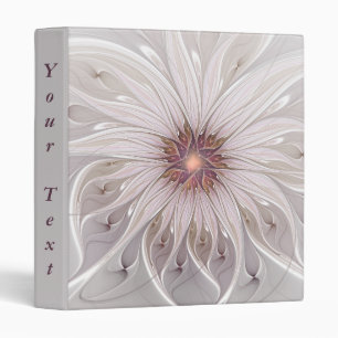 Classeur Fantaisie florale, texte de fleur pastel abstrait