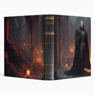 Classeur Fantaisie gothique vampire n°2 Cuir noir