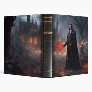Classeur Fantaisie gothique vampire n°6 Cuir noir
