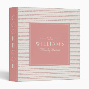 Classeur Farmhouse Blush Striped Family Recette livre de re