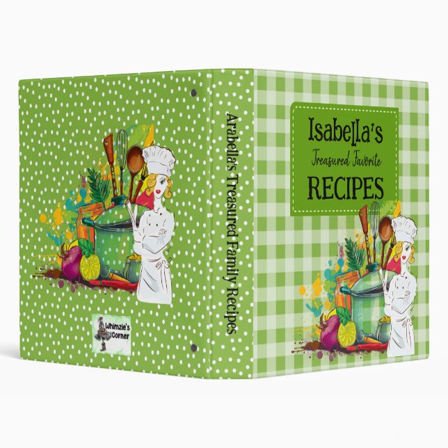 Classeur Farmhouse Green En vichy Family Cobook (Arrière-plan)