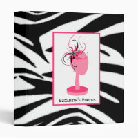 Fascinator rose et noir avec la copie de zèbre de