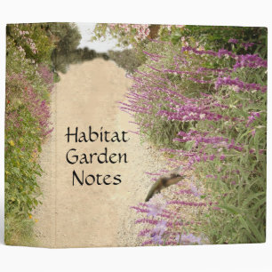Classeur Faune animale d'oiseau de colibri florale