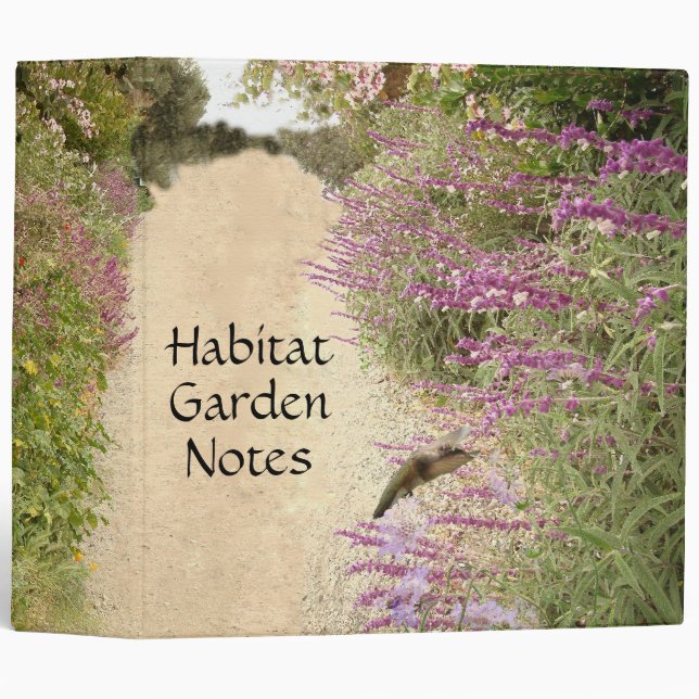 Classeur Faune animale d'oiseau de colibri florale (Devant/Côté)