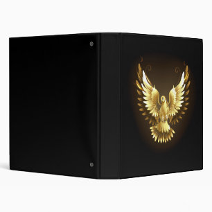 Classeur Faux Gold Foil Peace Dove en noir