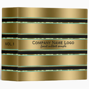 Classeur Faux Gold Stripes Personnalisé Arrière - plan noir