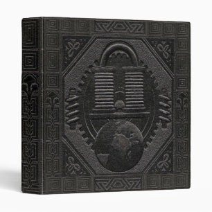 Classeur Faux image noire gravée