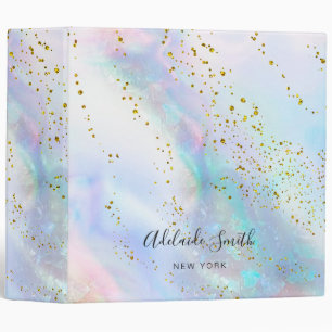 Classeur faux parties scintillant opal inspiré abstrait arr