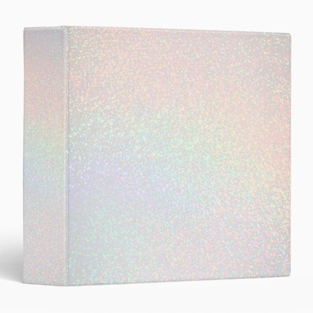 Classeur faux parties scintillant pastel (Devant/Côté)