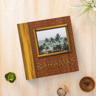 Classeur Faux photo de vacances en osier artisanal Bahamas