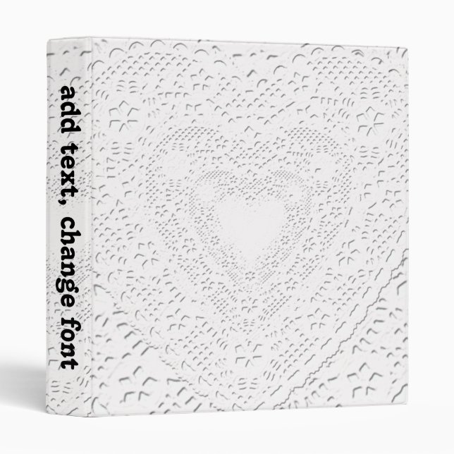 Classeur Faux White Lace Fabric Arrière - plan (Devant/Côté)