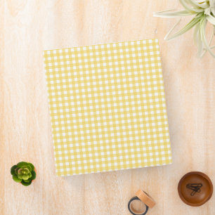 Classeur Faye & Lauren Gingham Jaune