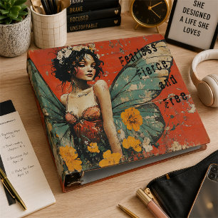 Classeur Fée Papillon Vintage dans un Design Pop Art Rustiq