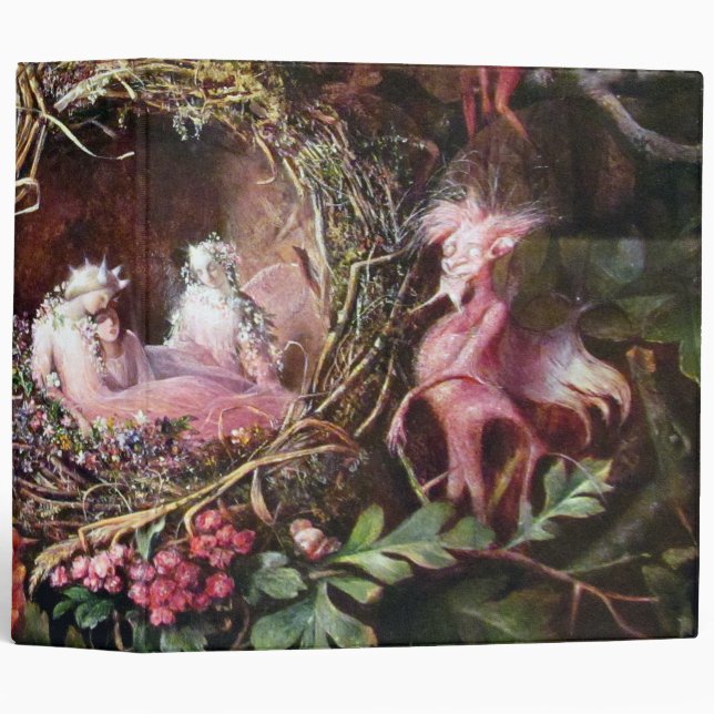 Classeur Fées dans un nid d'oiseaux, John Anster Fitzgerald (Devant/Côté)