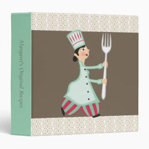Classeur féminin de recette de fourchette de