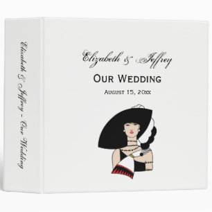 Classeur Femme Art Déco vintage portant des gants Casquette