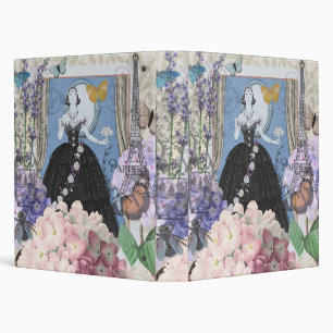 Classeur Femme élégante bleue Robe florale Chic