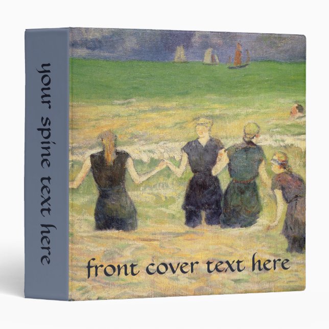Classeur Femmes baignant Dieppe par Paul Gauguin (Devant/Côté)