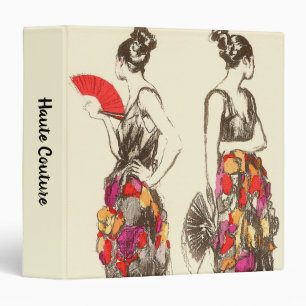 Classeur Femmes de mode vintage avec des robes de printemps