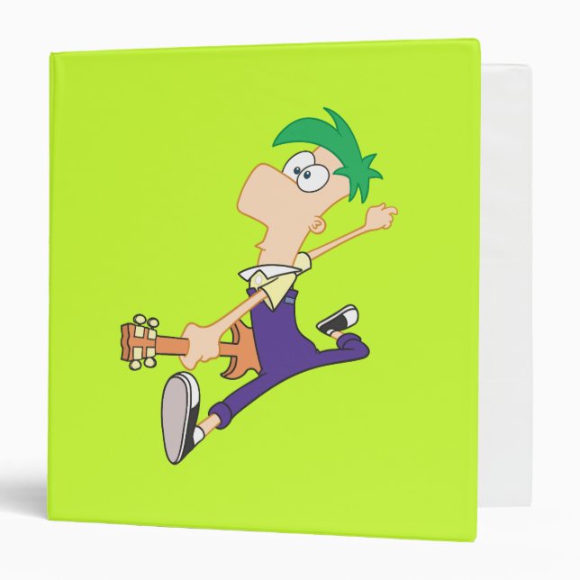 Classeur Ferb Rocking Out avec guitare (Devant/Intérieur)