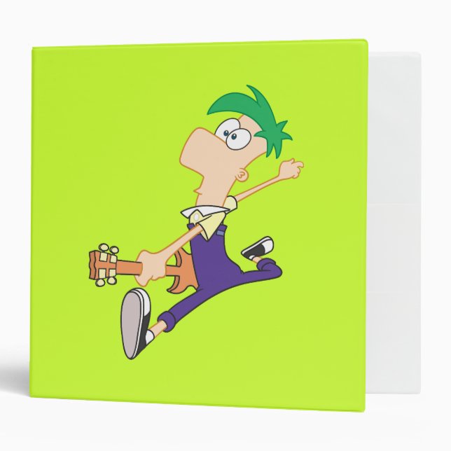 Classeur Ferb Rocking Out avec guitare (Devant/intérieur)