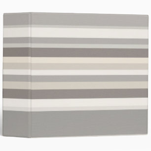 Classeur Ferme élégante taupe crème et gris rayé