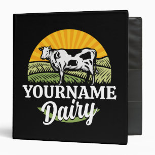 Classeur Ferme laitière Sunset ADD NOM Vache Holstein en pâ