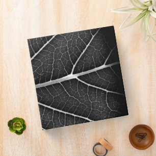 Classeur Fermeture de la feuille brillante noire et blanche