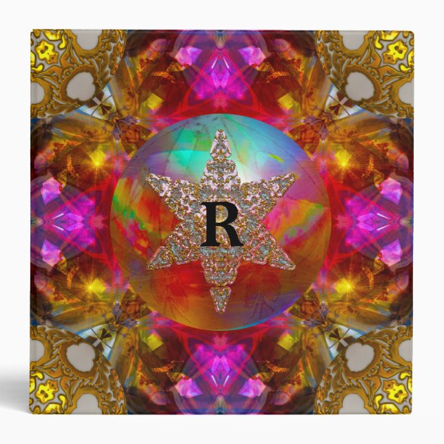 Classeur Festif Amusement Romantique Personnaliser Monogram (Devant)