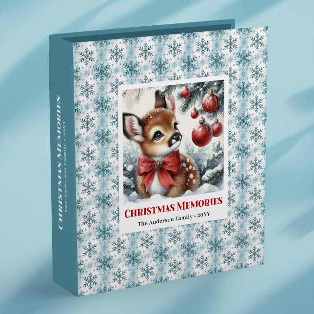 Classeur Festive baby deer snowy forest kids ring binder (Festive baby deer snowy forest kids ring binder

)