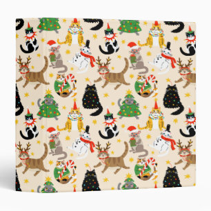 Classeur Festive Chats Motif de Noël