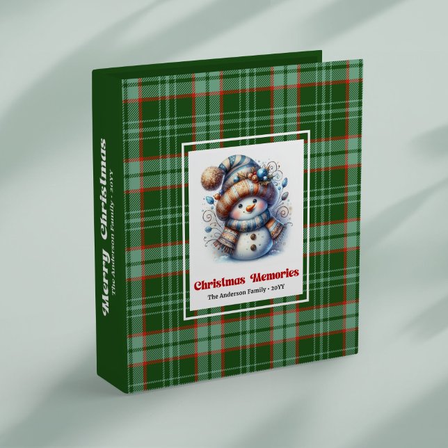 Classeur Festive Christmas snowman memory book personalized (Festive Christmas snowman memory book personalized)