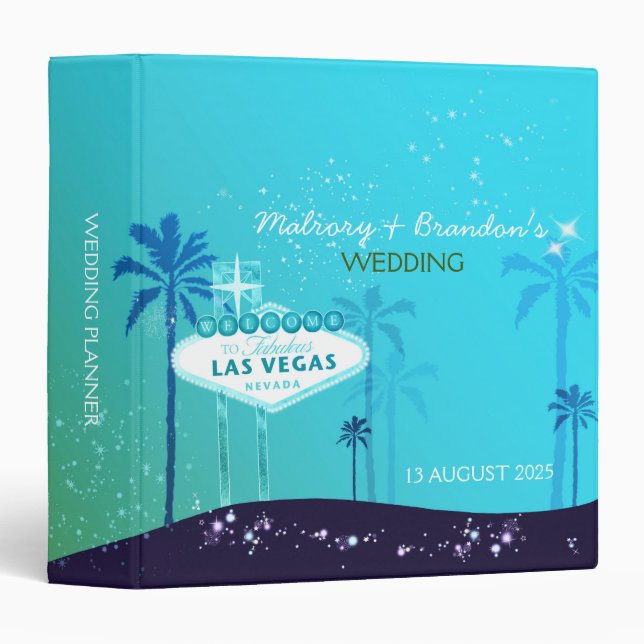 Classeur Festive Fun Las Vegas Wedding planner (Devant/Côté)