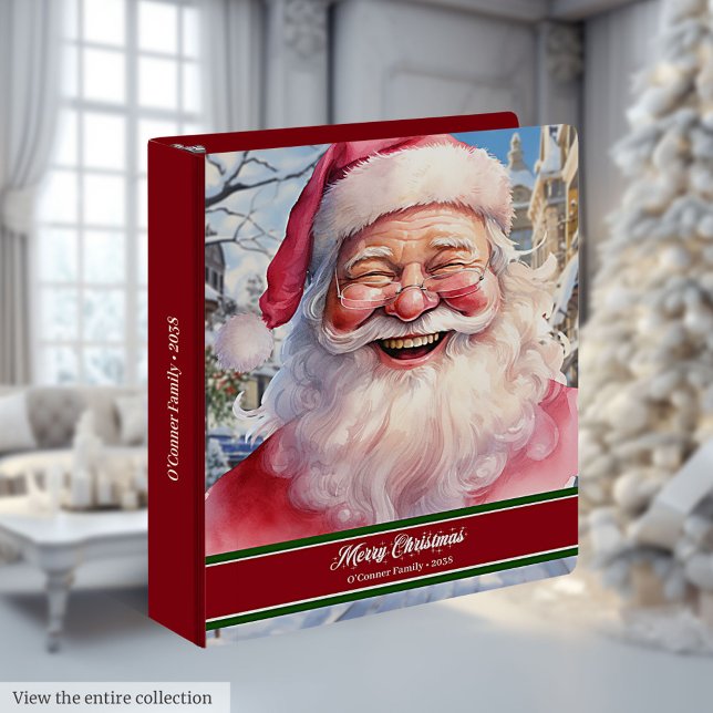 Classeur Festive Pink Santa Claus Ring Binder Keepsake Gift (Festive Pink Santa Claus Ring Binder Keepsake Gift)
