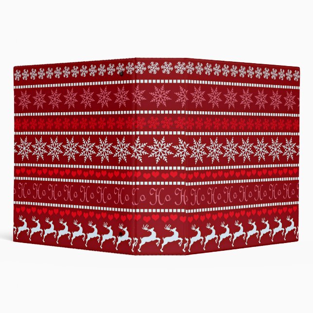 Classeur Festive Snowflake and Reindeer Design (Arrière-plan)