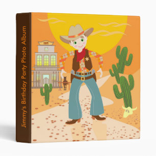 Classeur Fête d'anniversaire d'enfant de cowboy