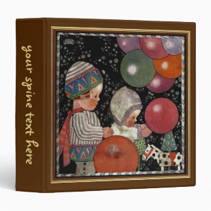 Classeur Fête d'anniversaire vintage pour enfants, ballons