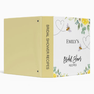 Classeur Fête de mariage abeille florale jaune