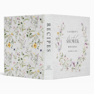Classeur Fête de mariage aquarelle fleur sauvage lavande