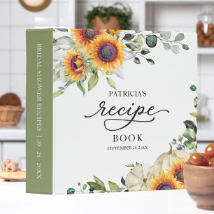Classeur Fête des mariées de fleurs de soleil vertes Livre 