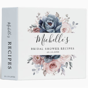 Classeur Fête des mariées en ardoise rose Rose bleu Dusty