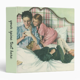 Classeur Fête des Mères Vintage, Enfants lisant des cartes