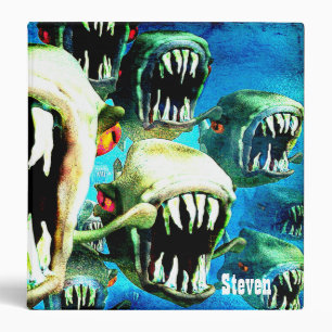 Classeur Fête des Piranhas Personnalisée