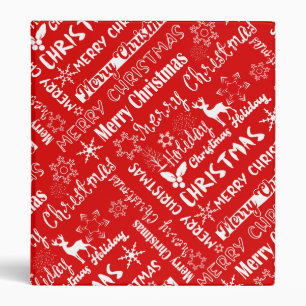 Classeur Fêtes de Noël, motif de Noël, hiver