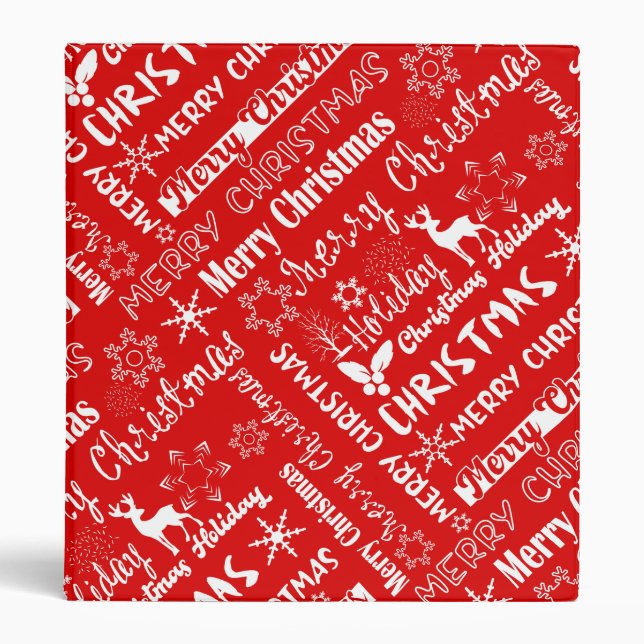 Classeur Fêtes de Noël, motif de Noël, hiver (Devant)