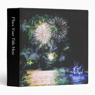 Classeur Feu d'artifice Célébrez l'aquarelle de bateau Pers
