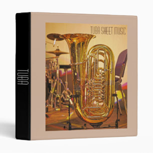 Classeur Feuille de laiton Tuba Dossier étudiant de musiqu